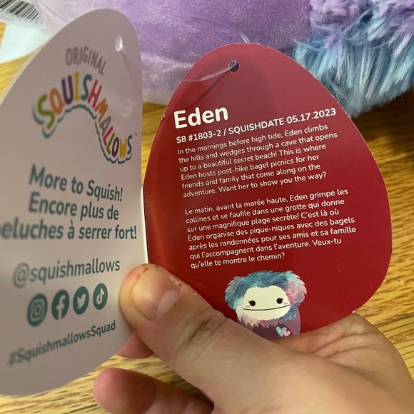 💕NWT Valentine’s Limited Edition Eden Squishmallow💕 - Picture 4 of 4